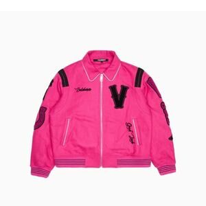 Valabasas Men's Wild Bunch Fuchsia Varsity Jacket